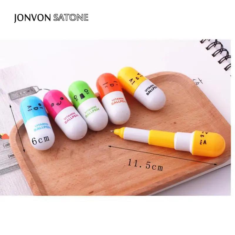 Jonvon Satone 6 шт. искусственная шариковая ручка мультяшное выражение подарки ручки