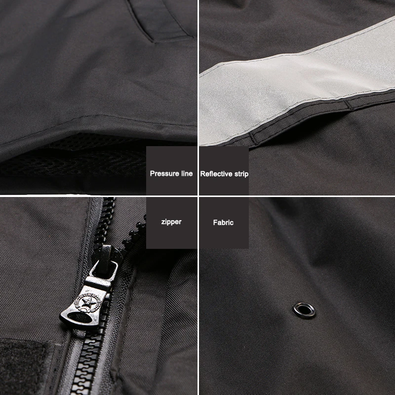 Reflective Raincoat Women/Men Suit Rain Coat Outdoor Hood Construction Security Motorcycle Fishing Camping | Безопасность и защита