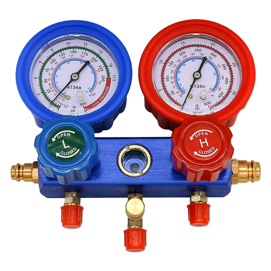 Авто AC автомобиль кондиционер R134A R404A R22 R410A манометр для хладагента тестер утечки