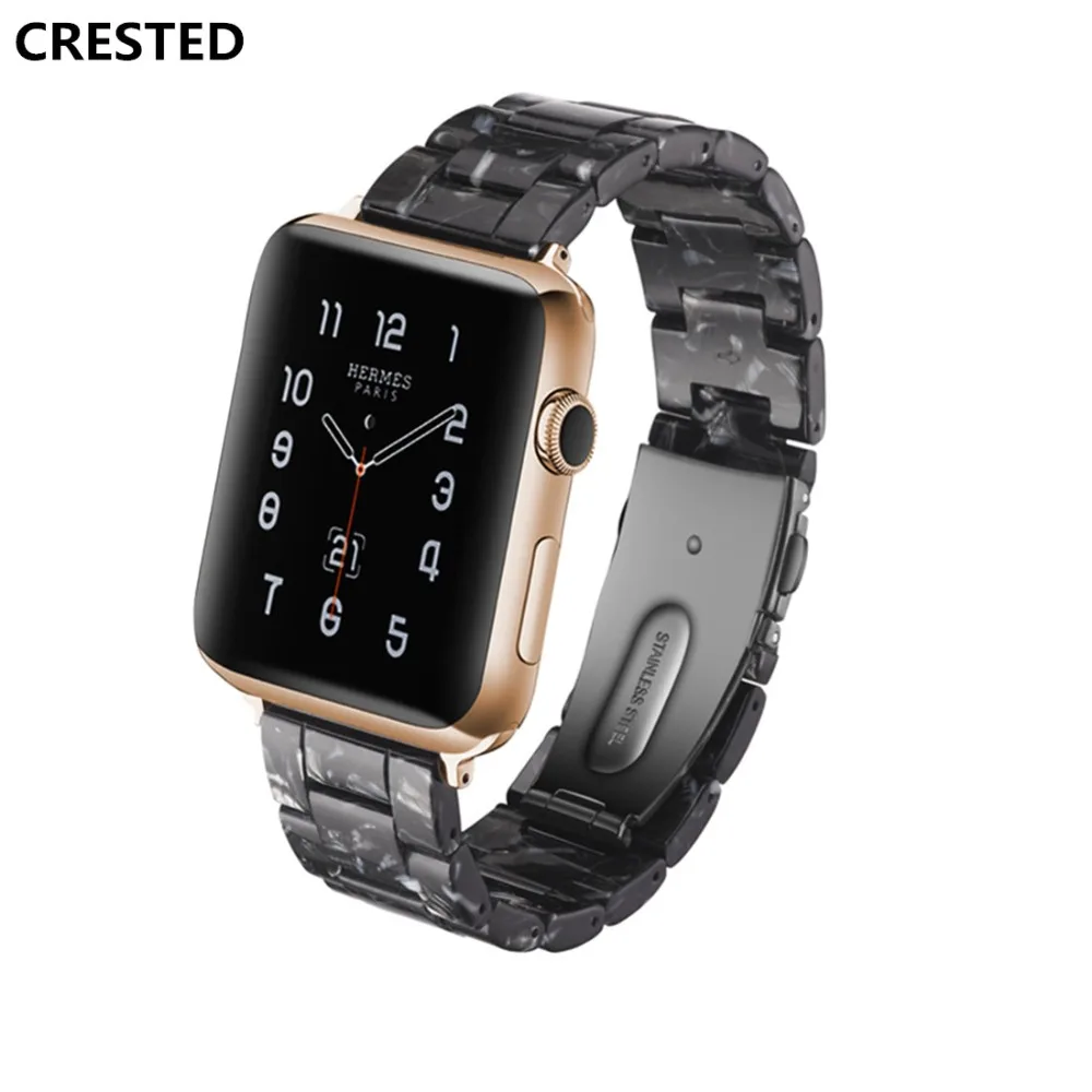 Ремешок из крестообразной смолы для apple watch 42 мм 38 iwatch series 3 2 1 браслет нержавеющей