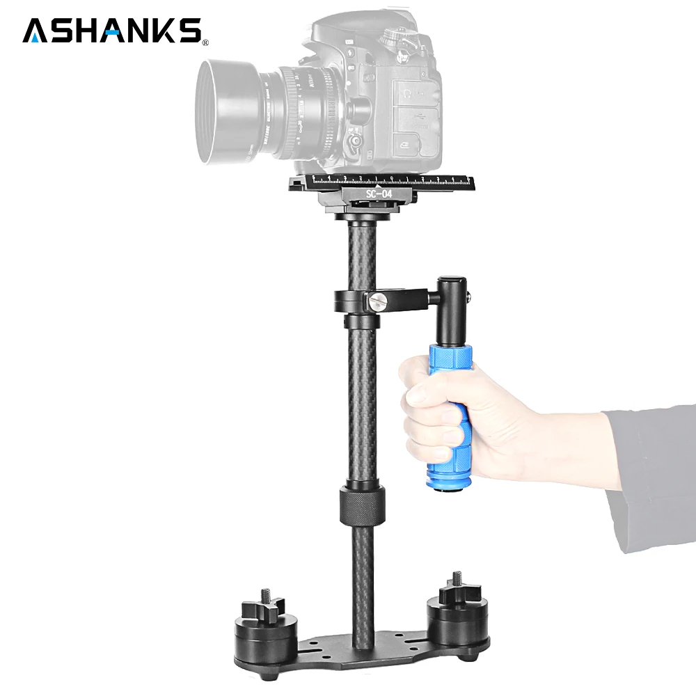 ASHANKS углеродного волокна Ручной Стабилизатор Gimbal стабилизаторы для Canon Nikon sony DSLR
