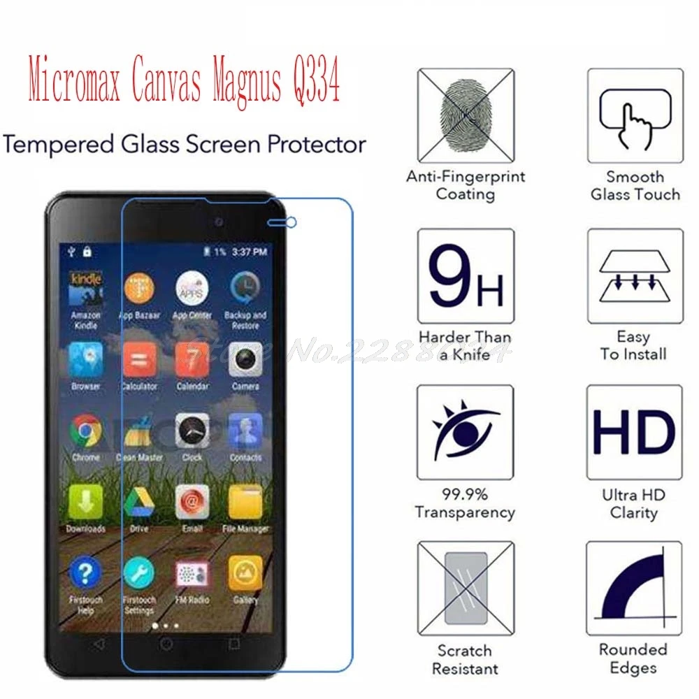 

Ультратонкая высококачественная пленка из закаленного стекла Взрывозащищенная Защита экрана для Micromax Canvas Magnus Q334 защитный чехол