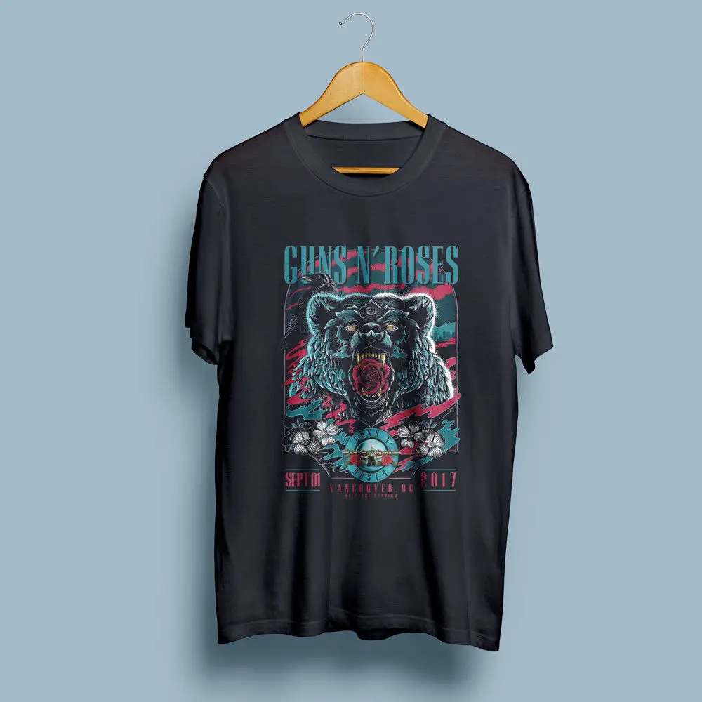 Guns N' Roses Not In This Life Vancouver 2018 Tour черная футболка S 4Xl | Мужская одежда