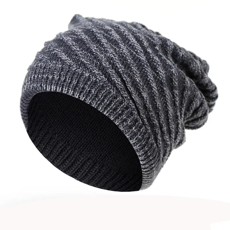 Вязаная шапка в полоску для мужчин и женщин с двух сторон новая осенне зимняя