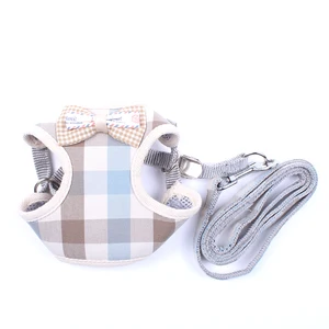 Комплект из жилета и поводка в клетку, 3 размера