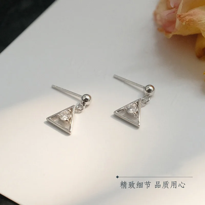 Модные массивные Серьги Bijoux треугольные серьги с цирконием элегантные красивые