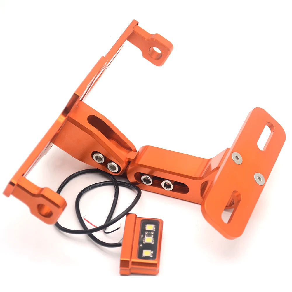 Держатель номерного знака мотоцикла кронштейн 12V LED задний фонарь CNC крыло для ducati