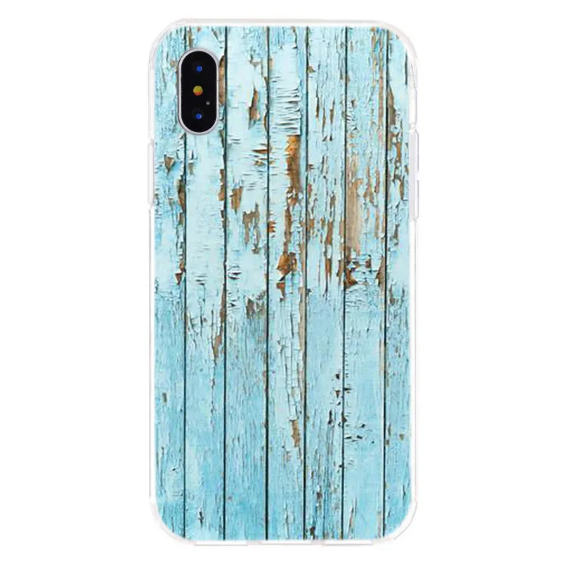 Чехол для телефона с рисунком текстуры дерева iPhone6 6S 7 8 plus XS Max X XR мягкие
