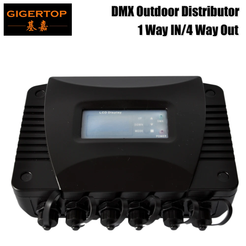 Фото Дешевая 4-сторонняя водонепроницаемая распределительная консоль DMX ЖК-дисплей