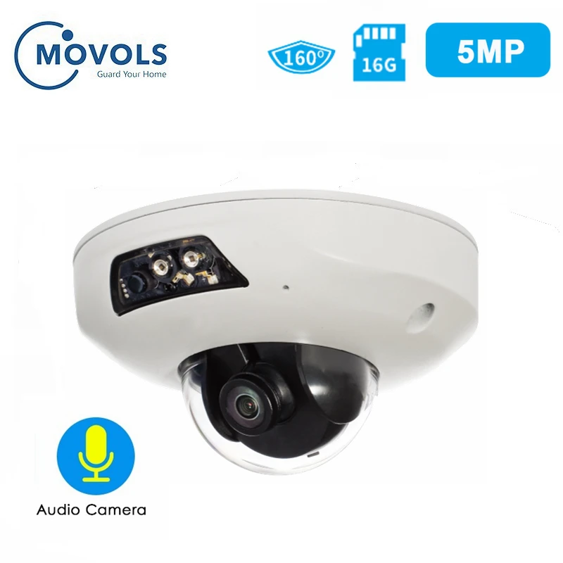 MOVOLS IP камера уличная 5MP IP67 водонепроницаемая 160 градусов PoE безопасности