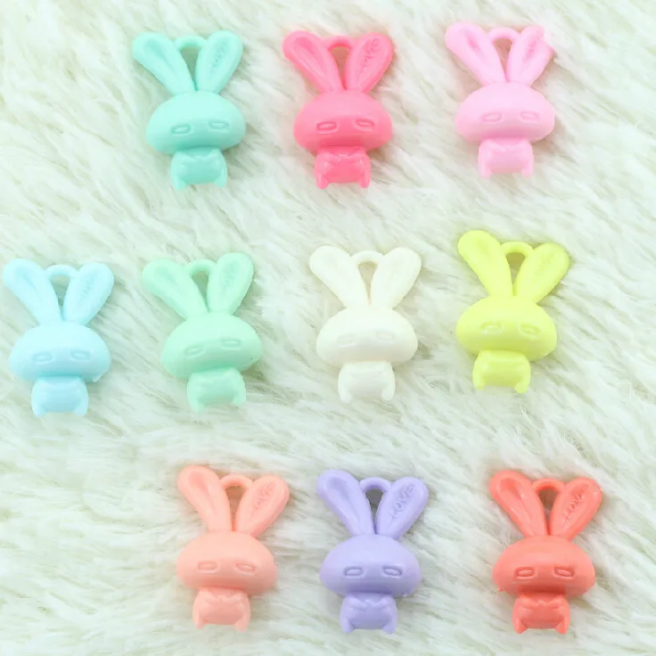 Лидер продаж 2017 Разноцветные Подвески из акрилового милого кролика сделай сам