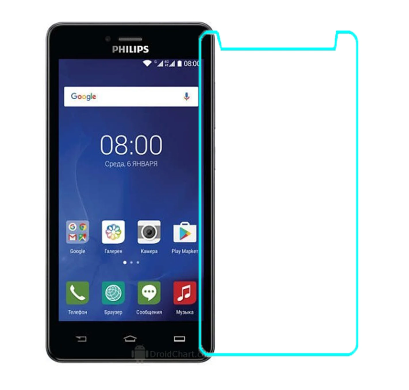 Для Philips S327 S386 X588 S326 V526 Защитная пленка для экрана 9H 2.5D ультра-тонкая Передняя