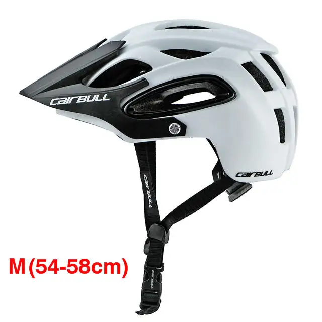 white M CAIRBULL, полностью терраи, велосипедный шлем Casco Ciclismo PC+ EPS, велосипедный горный шлем для мужчин и женщин, для спорта на открытом воздухе, защитный велосипедный шлем BMX - Цвет: white M