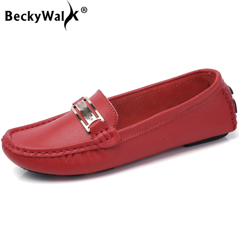Женские лоферы на плоской подошве BeckyWalk повседневная обувь из натуральной кожи