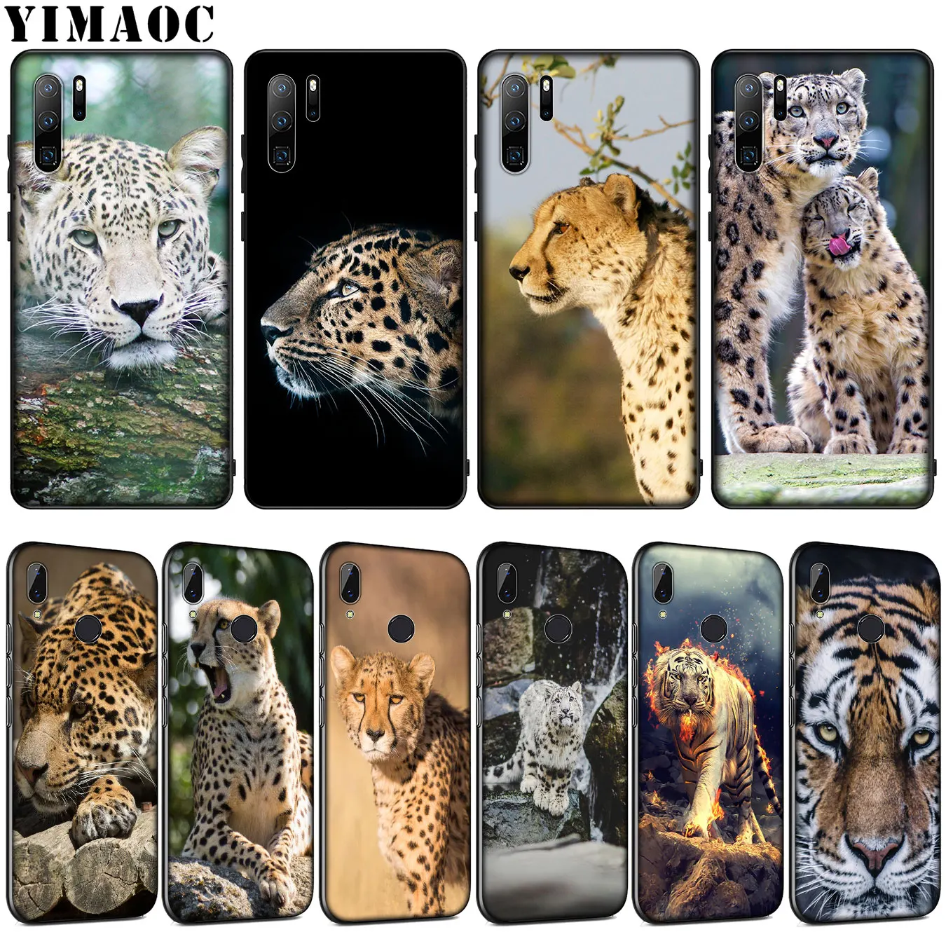 YIMAOC тигр лев леопард Черная пантера мягкий силиконовый чехол для Huawei P30 P20 Pro P10 P9