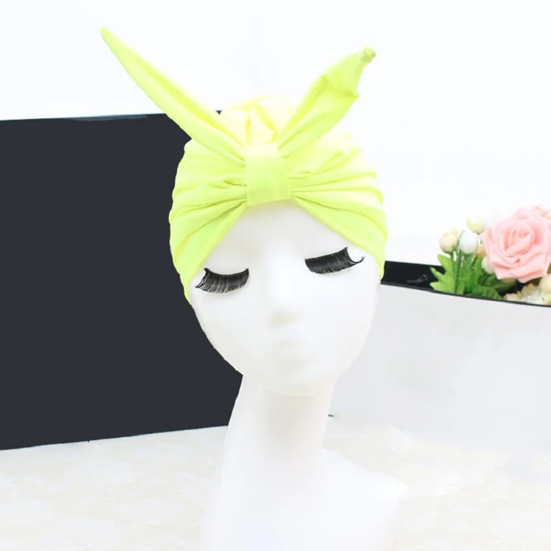 

2018 NEW Swim Pool Cute Rabbit Swimming Cap elastic Hat Free size for Women Bathing Cap Long Hairs Ear Protection Large Size