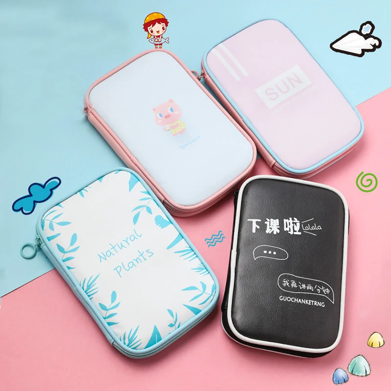 Милый большой Ёмкость в Корейском стиле из искусственной кожи Карандаш Чехол