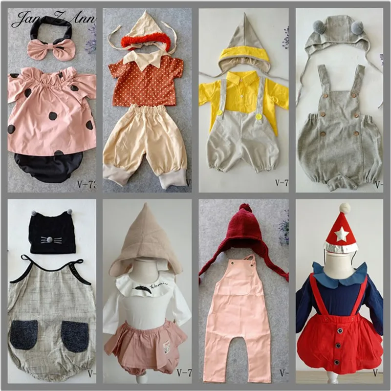 

Детская одежда для фотосъемки Jane Z Ann, одежда для студийной съемки 6 месяцев и 1 год, шляпа + одежда