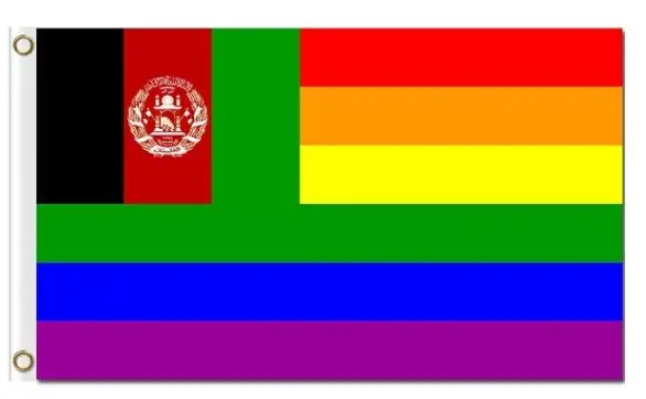 

Afghanistan banner gay pride LGBT pride 3x5ft rainbow flag
