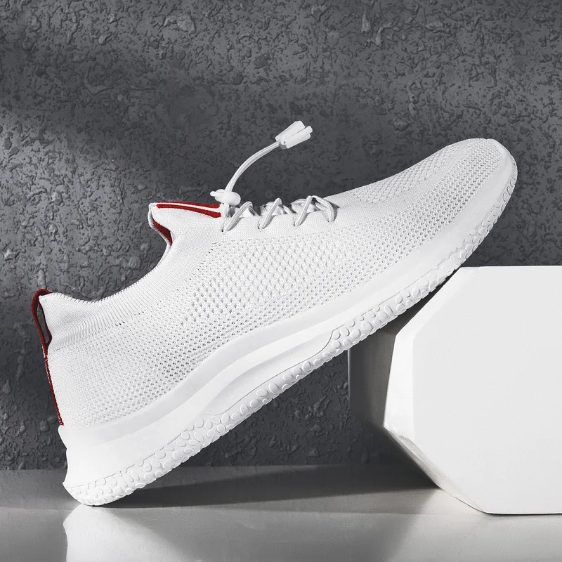 2019 Spring Breathable Comfortable Mens Casual Slip On Shoes Leisure Flat White Fashion Sneakers Homme Man's | Обувь