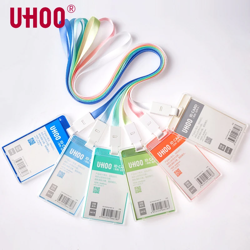 Uhoo 6618 вертикальный значок держатель с высококачественный шнурок Бизнес ID карты