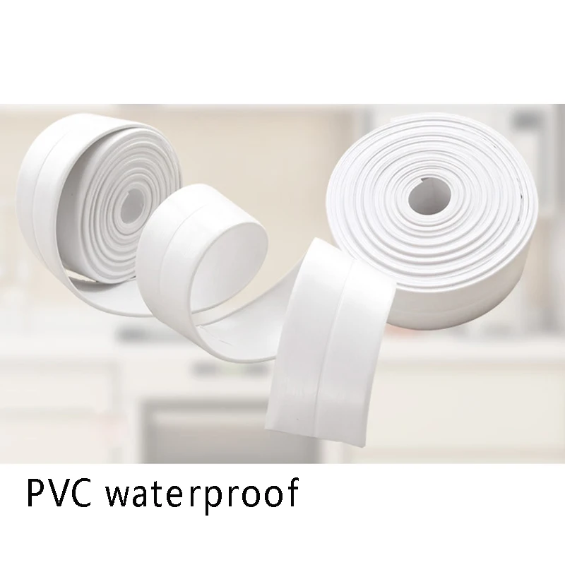 22/38mm Home Bathroom Kitchen PVC Wall Stickers Art Sealing Strip Sealant Tape Mildew Resistant Waterproof Pegatina 3.2m P5