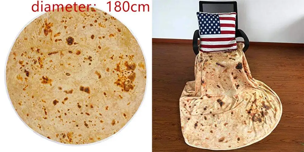 4code diameter 180cm Microfine одеяло для бурритов, летнее покрывало для кровати, флисовое теплое одеяло для дивана, мягкое одеяло для путешествий, фланелевый забавный плюшевый ковер - Цвет: 4code diameter 180cm