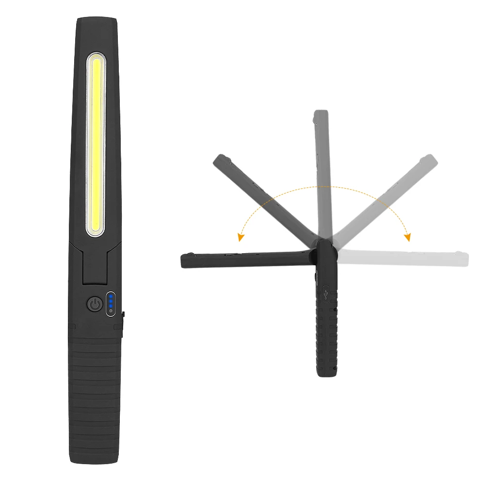 COB + светодиодный фонарик с 4 режимами заряжаемый от USB рабочий фсветильник