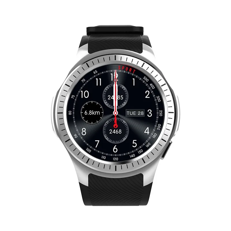 Microwear L1 Smartwatch телефон 1,3 дюйм, Bluetooth, GPS измерение пульса Шагомер монитор сна спортивные Смарт часы PK G05 - Цвет: Silver