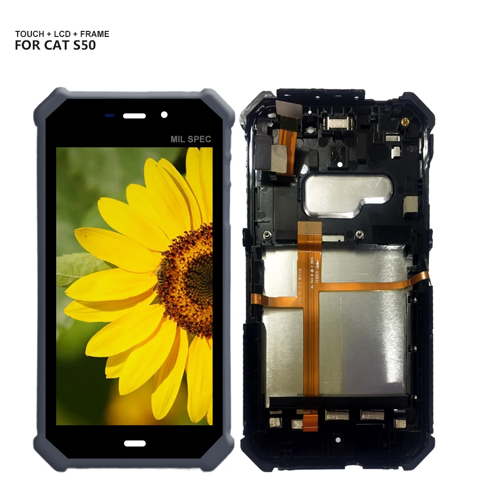 100% протестированный ЖК дисплей 4 7 дюйма для Caterpillar CAT S50 дигитайзер сенсорного