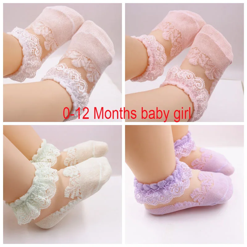 4 pairs S 3 пары/партия, кружевные носки с цветочным рисунком для новорожденных, хлопковые нескользящие детские носки для пола, носки с бантом для маленьких девочек, весенне-летние подарочные носки для девочек - Цвет: 4 pairs S