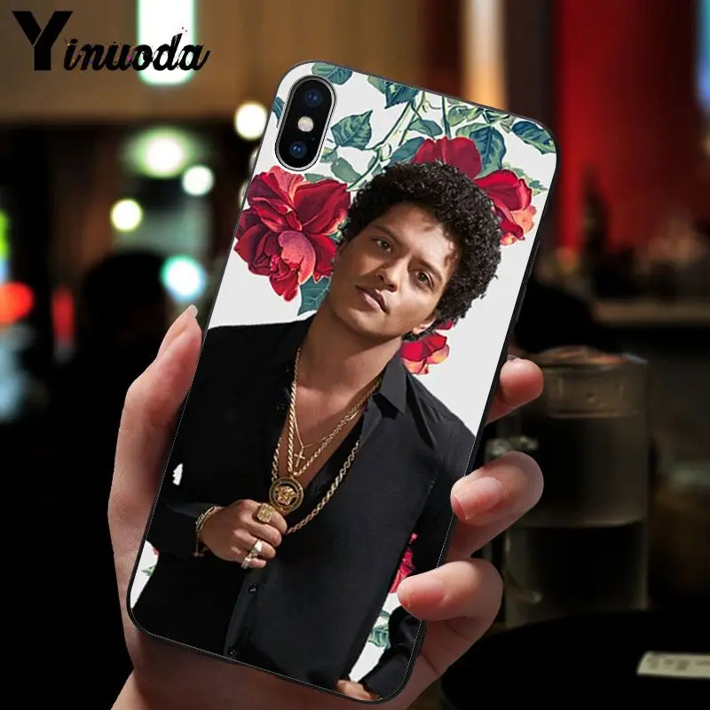 Yinuoda Бруно Марс умный чехол черный мягкий для телефона iPhone X XS MAX 6 6s 7 7plus 8 8Plus 5 5S SE XR |