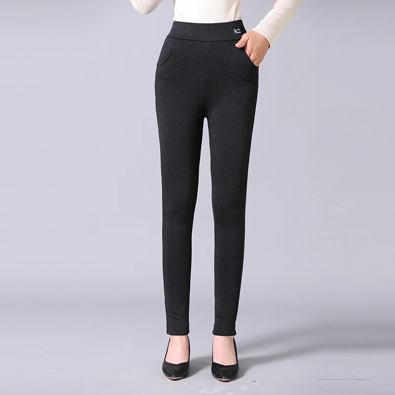 

Pencil Casual Pants Women Autumn Spring Summer Elastic Waist Office Lady Suit Pants Women Trousers black