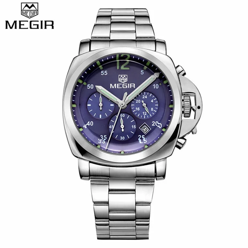 Top luxury Brand MEGIR Relogio Masculino Three Display Men Casual Watch Military Hombres Relojes Multifunction Auto Date Watches | Наручные