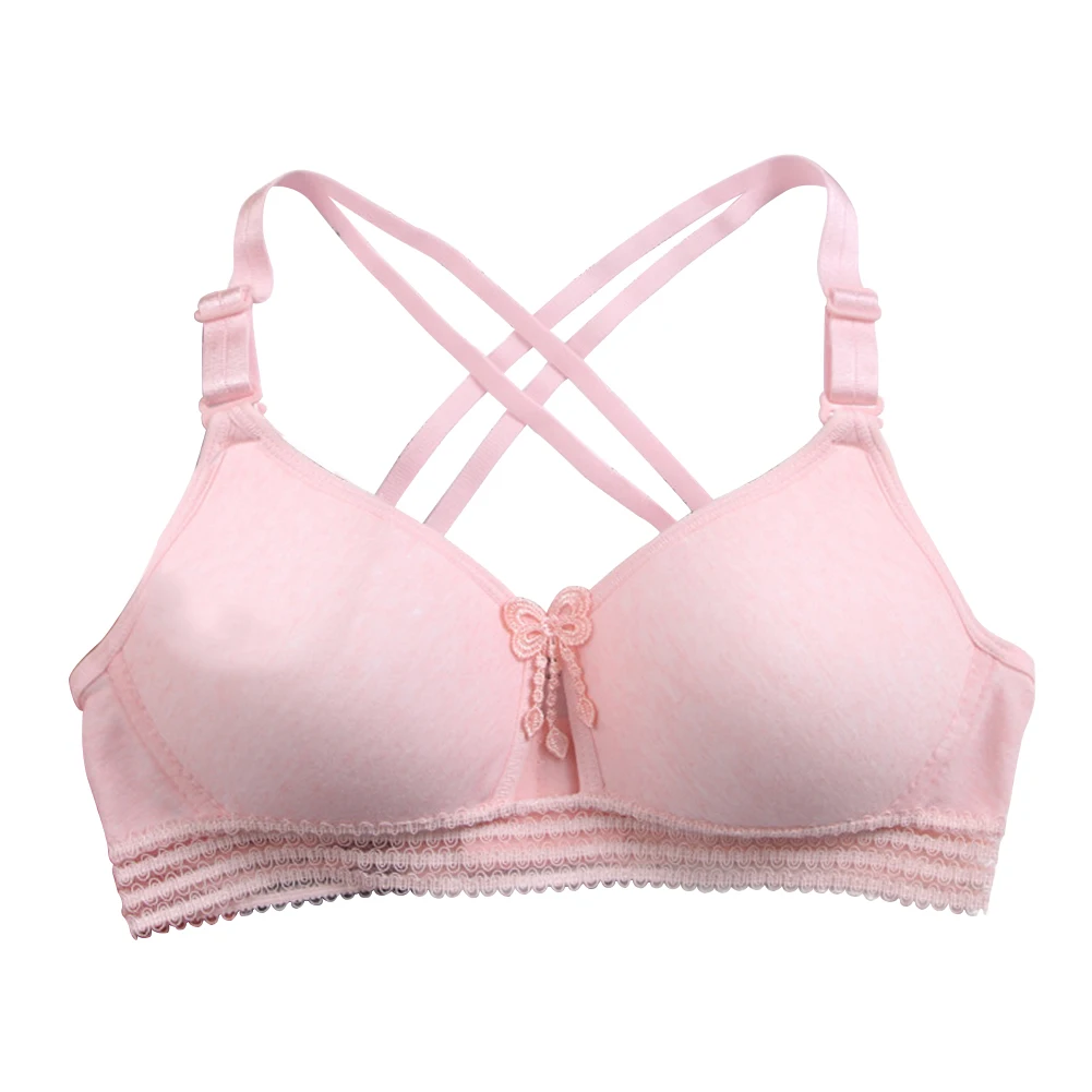 Тонкий бюстгальтер без косточек Регулируемые Милый студенческий для