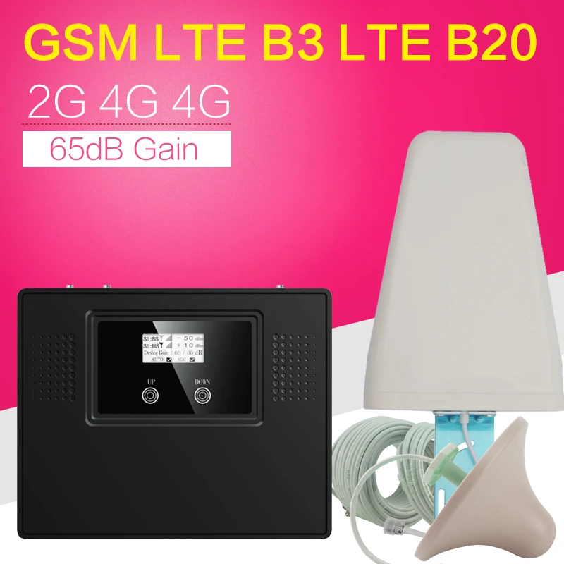 800 900 1800 трех Диапазонный усилитель сигнала для мобильного телефона GSM 4 аппарат не