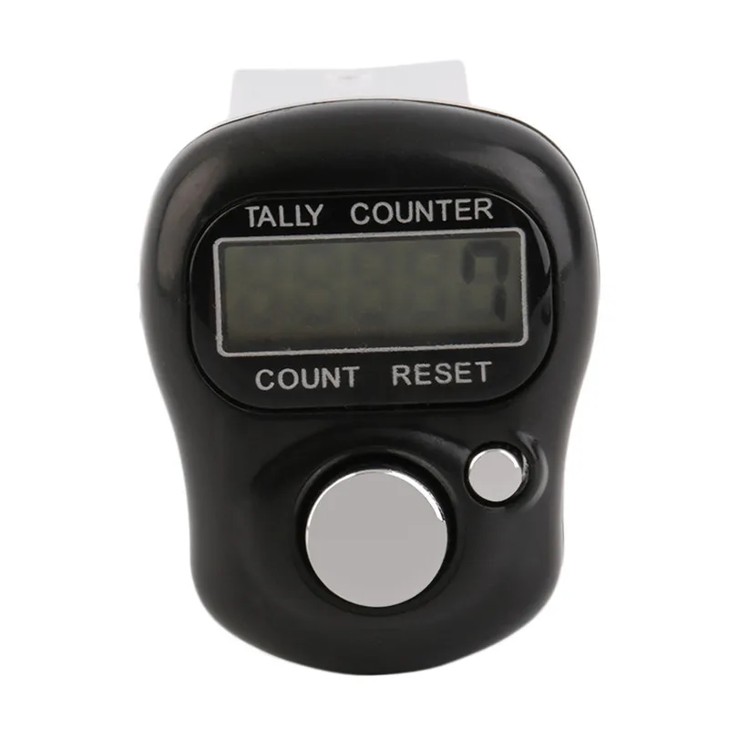 1/2pcs Mini finger ring digital counters LCD Electronic Digital Tally Counter silver/blackH52 | Инструменты
