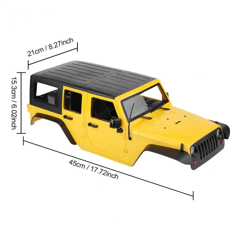 Корпус кузова автомобиля 313 мм для Jeep Wrangler SCX10 D90 D1/10 Kit 110 RC гусеничный автомобиль с