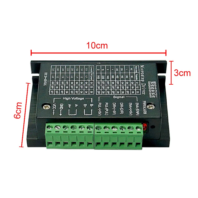 Комплект из 3 предметов, 6 шт. TB6600 Драйвер шагового двигателя Nema 23; большие размеры 34-42/57/86 17 4A DC9-40V 1 Ось шаговый двигатель