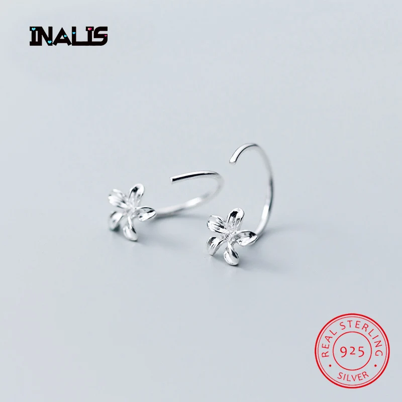 INALS Hot New Flower Shape Ear Studs Women's Jewelry 925 Sterling Silver Earrings Women