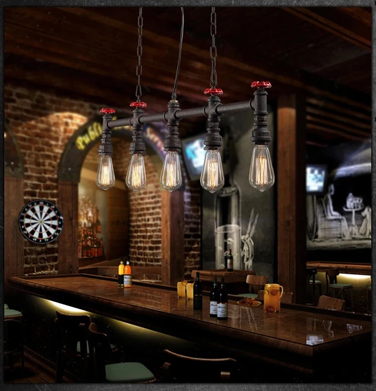 Ретро Лофт Стиль водопроводные трубы лампа Эдисона подвесной светильник