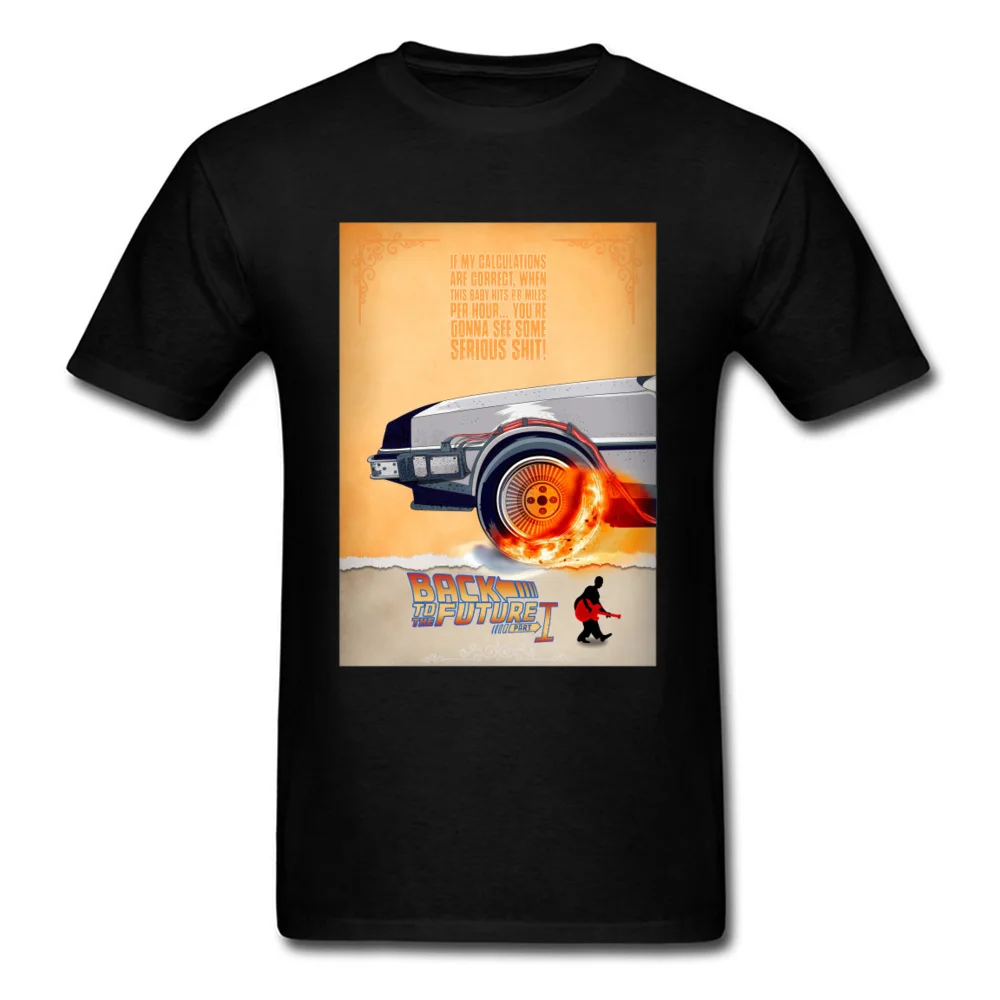 Время Футболка мужская Back To The Future футболка 2019 Новый Марти Delorean Tops & Tees 100% хлопок Moto