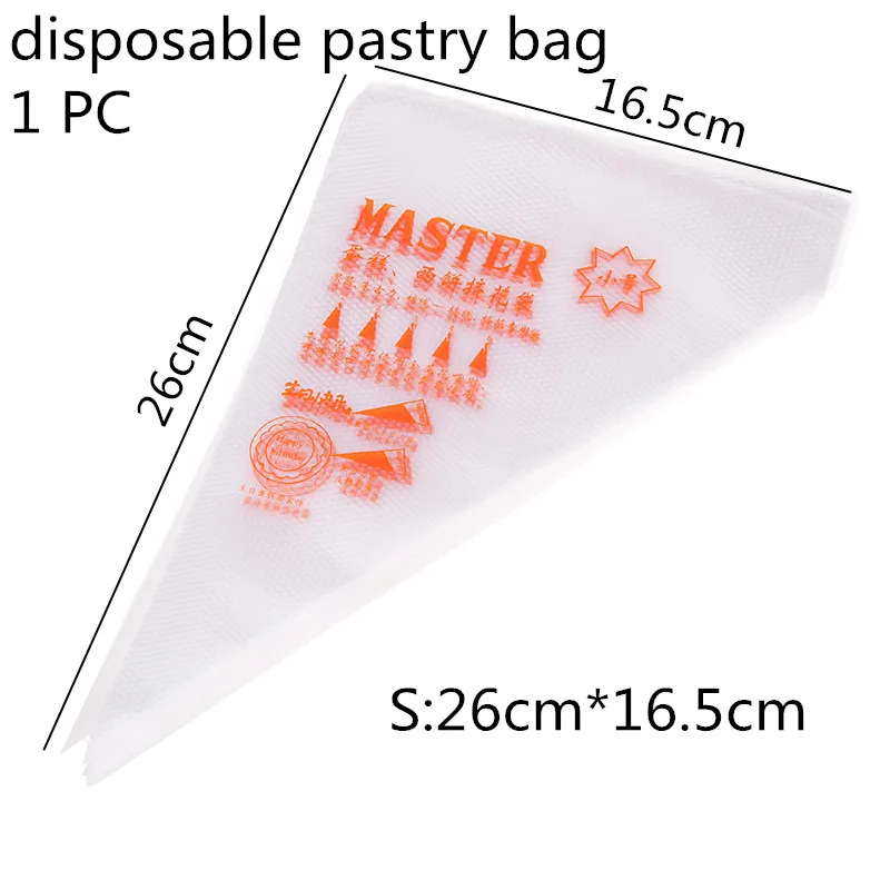 1pc pastay bag S Anpro12 шт/набор силиконовых кухонных аксессуаров для обледенения трубопроводов крем многоразовый кондитерский мешок+ насадка из нержавеющей стали конвертер инструмент для выпечки - Цвет: 1pc pastay bag S