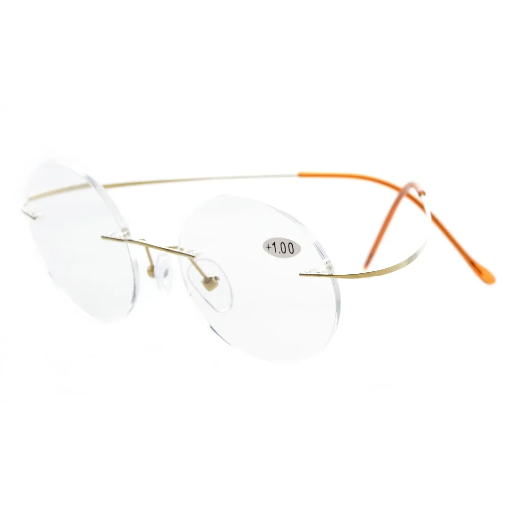 R15026 Eyekepper титановые круглые очки для чтения без оправы круглый считыватель + 0 0/0 5/0