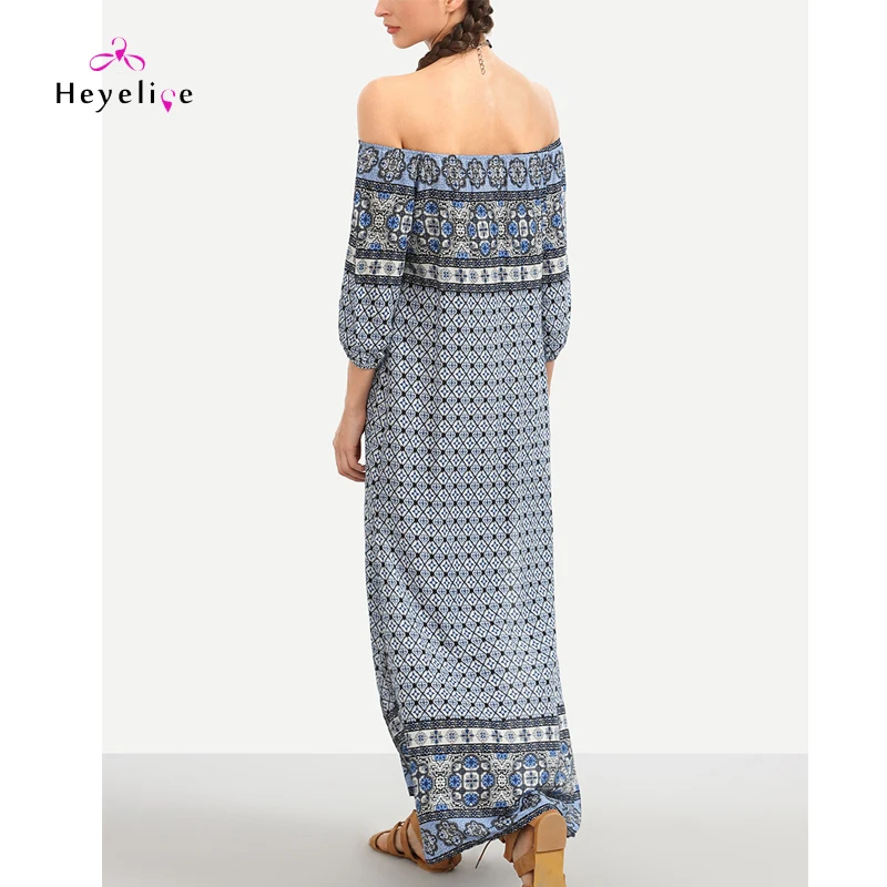 Женское платье-бикини длинное шифоновое пляжное платье с открытыми плечами и