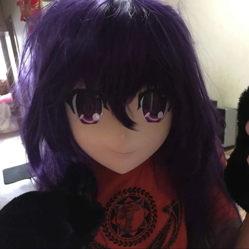 

(C2-003) Top Quality Handmade Female Full Face Kigurumi Masks Cosplay Crossdresser(Include the Wig)