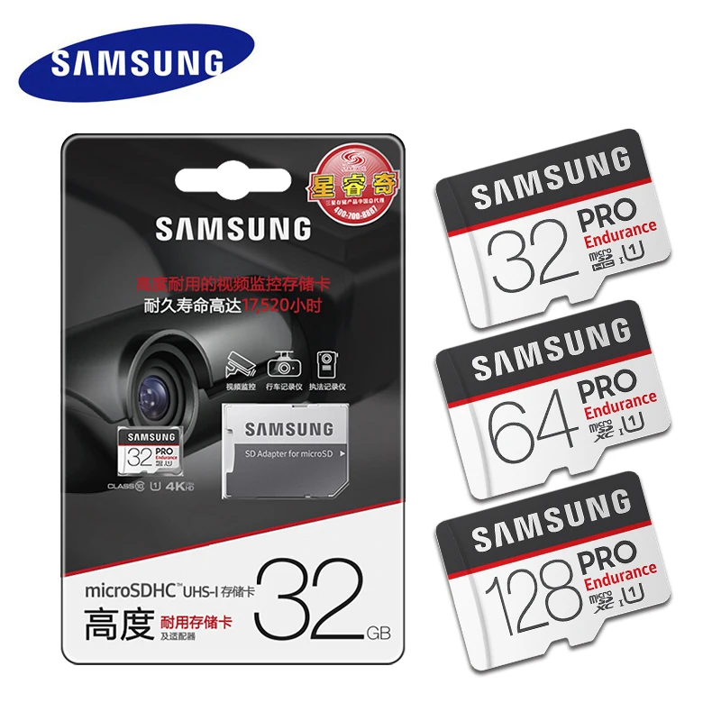 SAMSUNG Microsd 32 ГБ Micro SD карта класс 10 64 Гб 128 ГБ 256 ГБ 512 ГБ PRO выносливость высокое качество C10 UHS-1 транс флэш-карта памяти