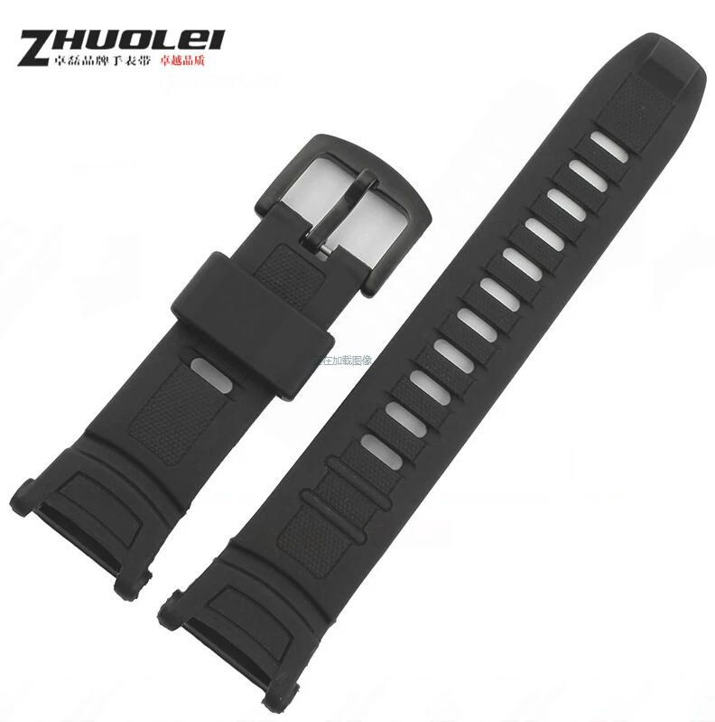 

New Mens Black Silicone Rubber Waterproof Sport Wrist Watch Band Strap PRG-130Y