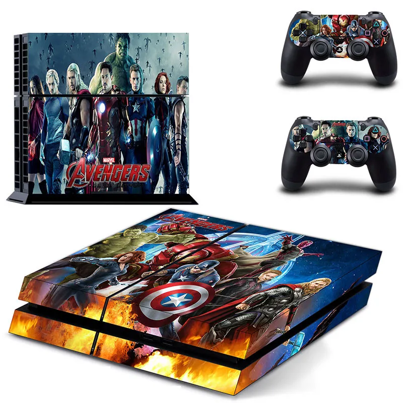 Наклейка из кожи Мстителей PS4 для консоли Sony Playstation 4 защитная пленка и наклейки