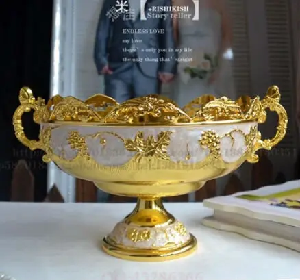 Fashion quality alloy luxury fashion home ktv fruit plate decoration candy dish European style storage tray SG017 | Дом и сад